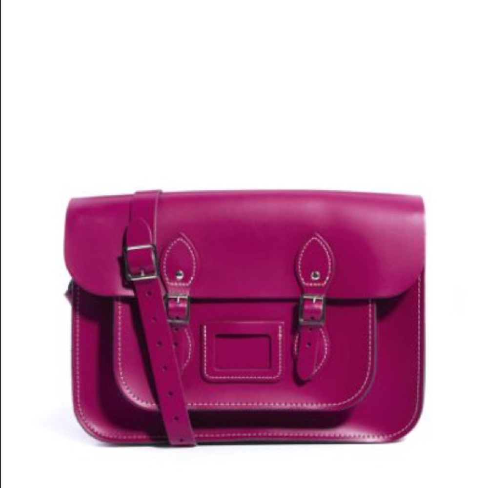 Leather satchel 15”. USED